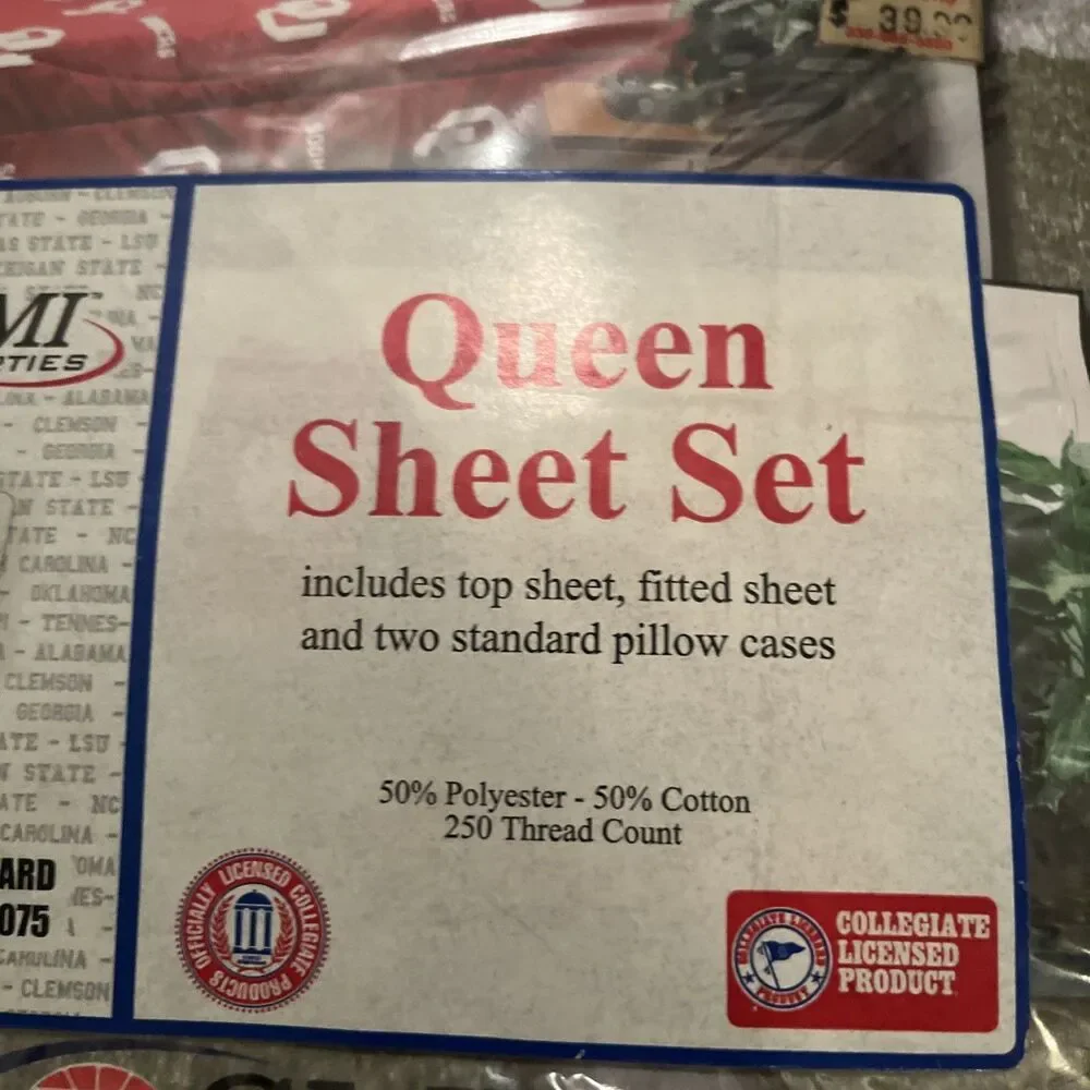 University Of Oklahoma Sooners 4-Piece Queen Sized Sheet Set Multi-Color